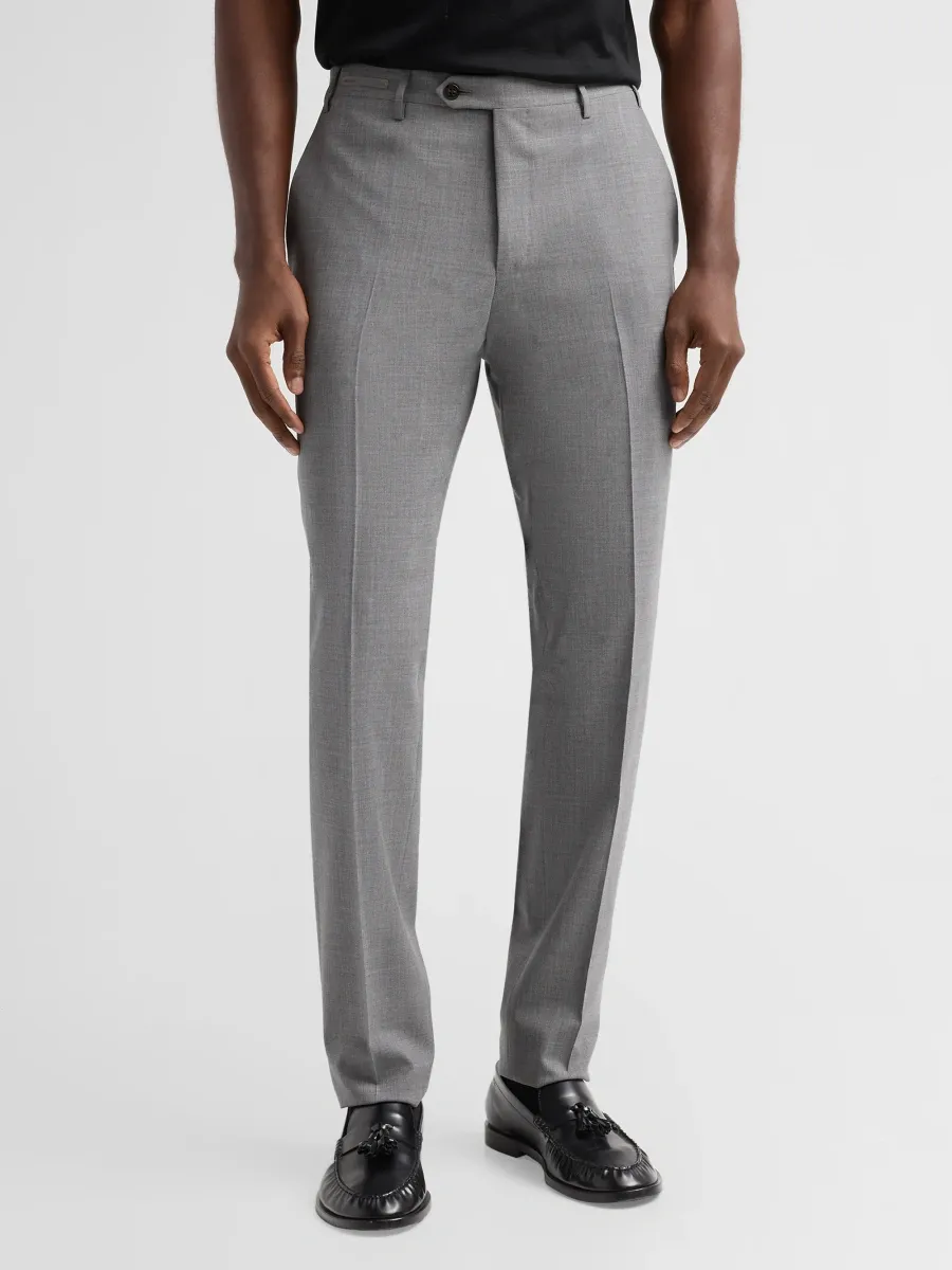 CORNELIANI Men's Stretch-Wool Crease-Front Pants | Thumbnail 4 CORNELIANI Men's Stretch-Wool Crease-Front Pants | Thumbnail 4