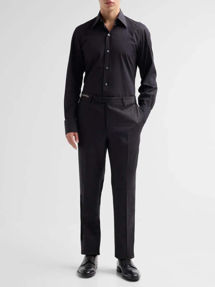 CORNELIANI Men's Stretch-Wool Flannel Pants | Thumbnail 2 CORNELIANI Men's Stretch-Wool Flannel Pants | Thumbnail 2
