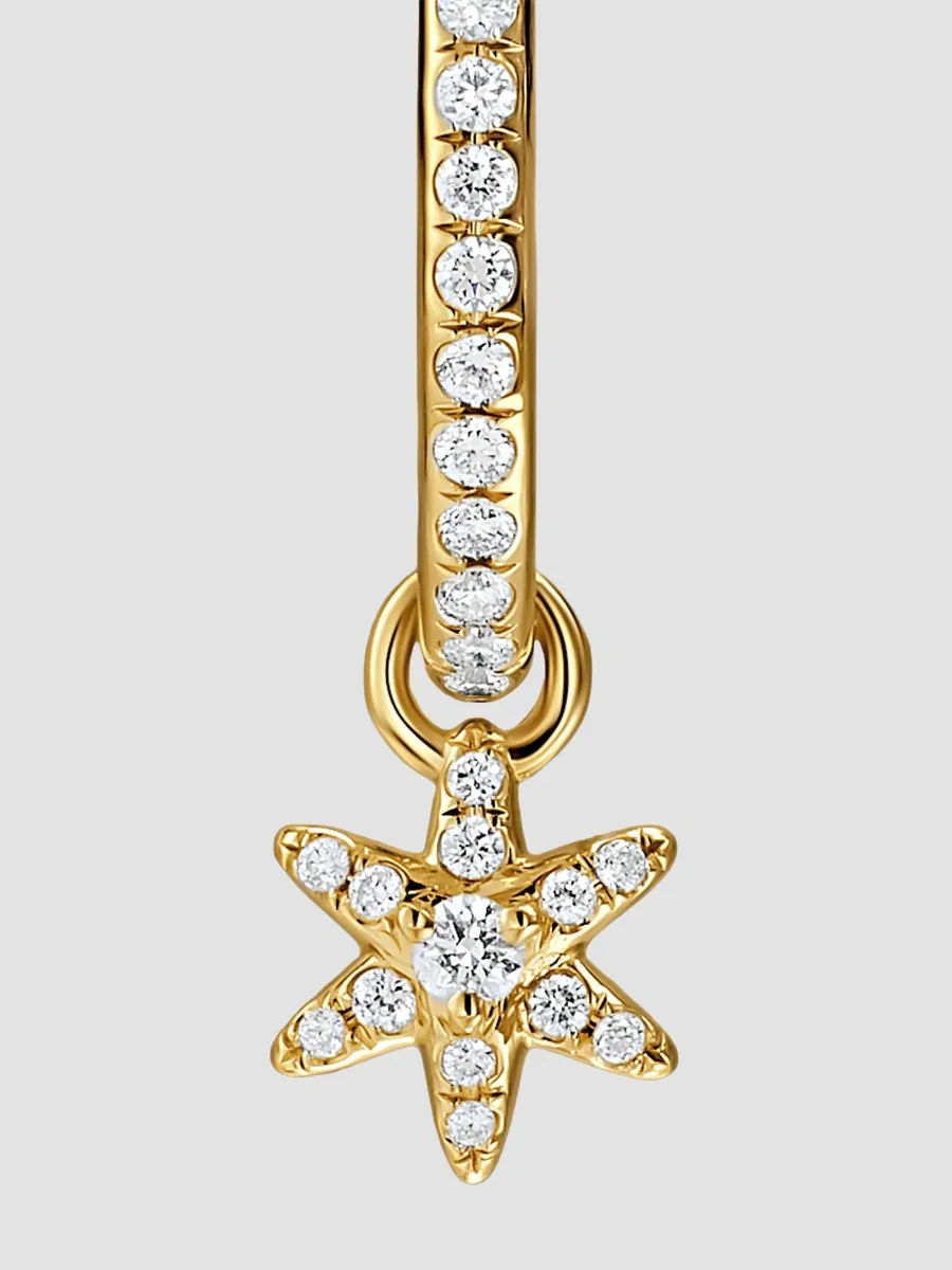 David Yurman Women's Petite Starburst Drop Earrings in 18K Yellow Gold with Diamonds, 18.8MM - Gold | Thumbnail 3 David Yurman Women's Petite Starburst Drop Earrings in 18K Yellow Gold with Diamonds, 18.8MM - Gold | Thumbnail 3