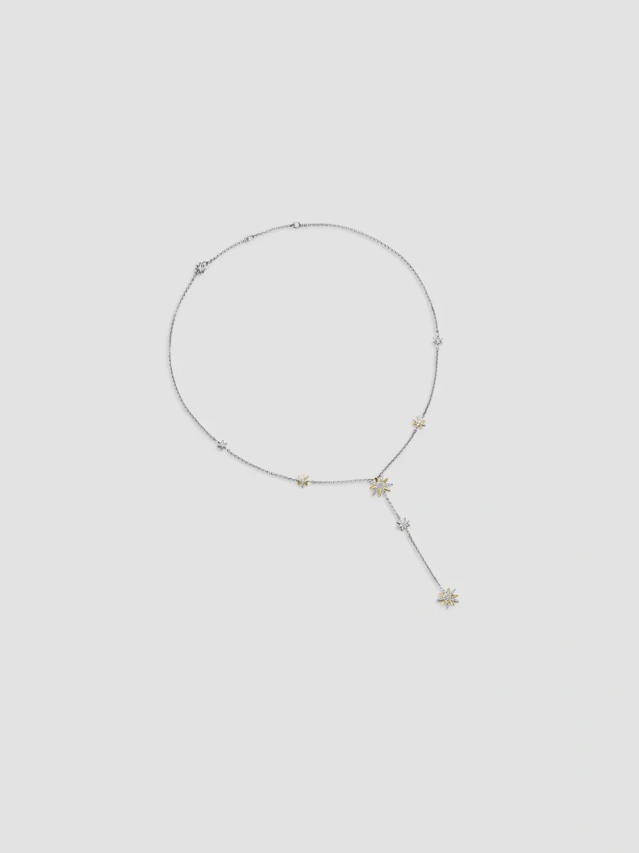 David Yurman Women's Starburst Y Necklace in Sterling Silver with 18K Yellow Gold and Diamonds, 76.7MM - Silver | Thumbnail 2 David Yurman Women's Starburst Y Necklace in Sterling Silver with 18K Yellow Gold and Diamonds, 76.7MM - Silver | Thumbnail 2