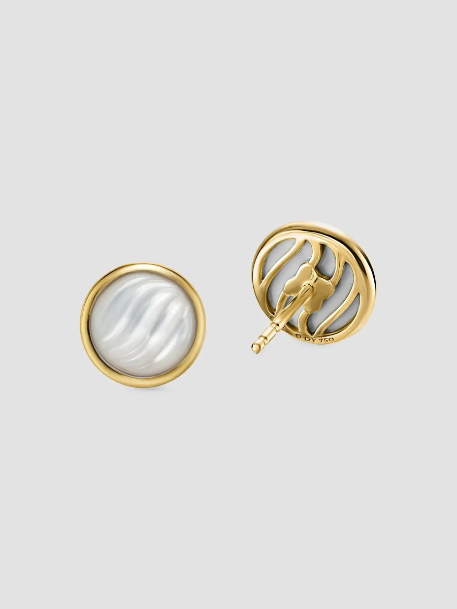 David Yurman Women's Sculpted Cable Stud Earrings in 18K Yellow Gold | Thumbnail 2 David Yurman Women's Sculpted Cable Stud Earrings in 18K Yellow Gold | Thumbnail 2