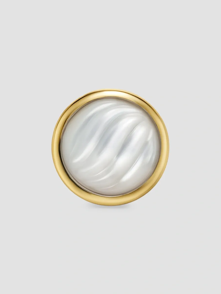 David Yurman Women's Sculpted Cable Stud Earrings in 18K Yellow Gold | Thumbnail 3 David Yurman Women's Sculpted Cable Stud Earrings in 18K Yellow Gold | Thumbnail 3
