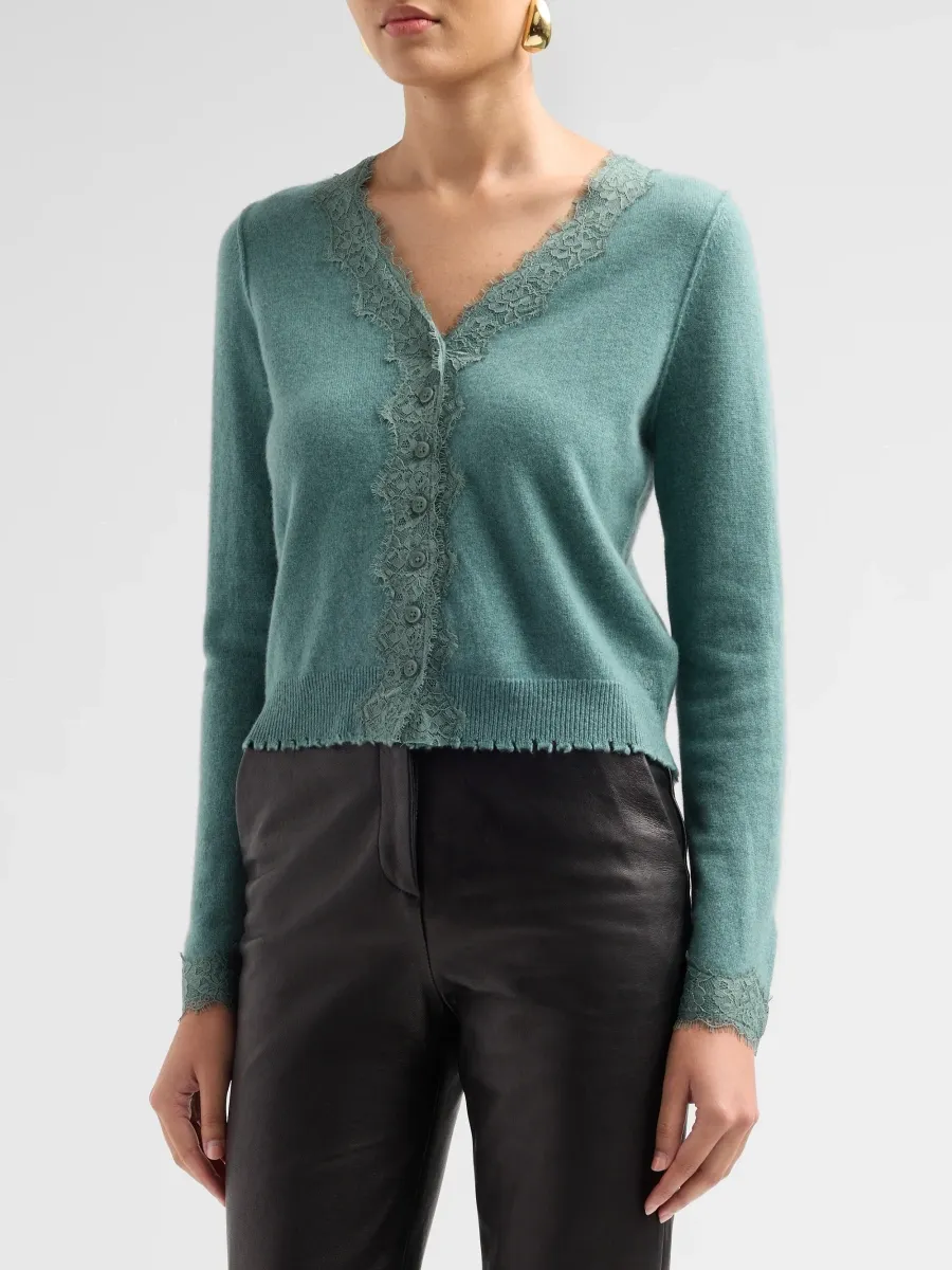 RE/DONE Women's Ruby Cashmere Cardigan | Thumbnail 4 RE/DONE Women's Ruby Cashmere Cardigan | Thumbnail 4