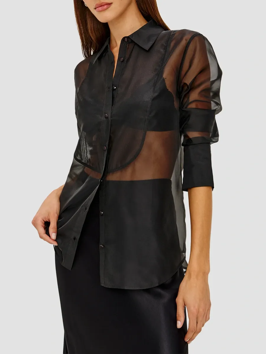 RAILS Women's Bretton Organza Tuxedo Shirt | Thumbnail 5 RAILS Women's Bretton Organza Tuxedo Shirt | Thumbnail 5