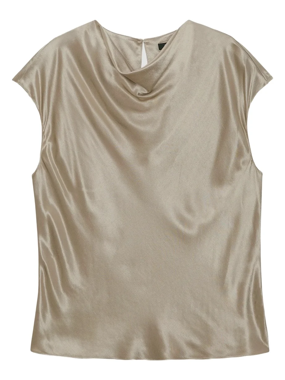 RAILS Women's Loretta Satin Cowlneck Blouse