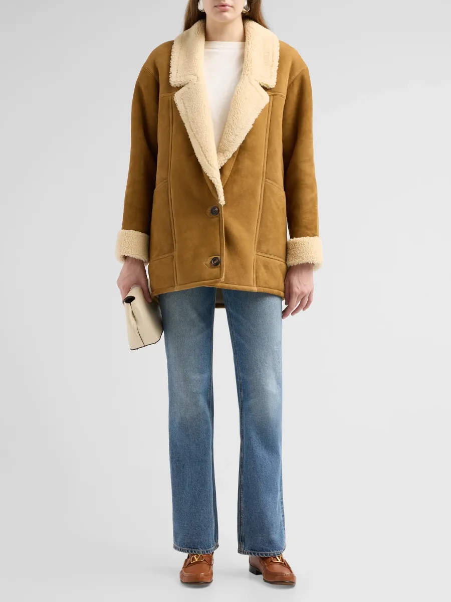 Nili Lotan Women's Noelle Shearling Coat | Thumbnail 2 Nili Lotan Women's Noelle Shearling Coat | Thumbnail 2
