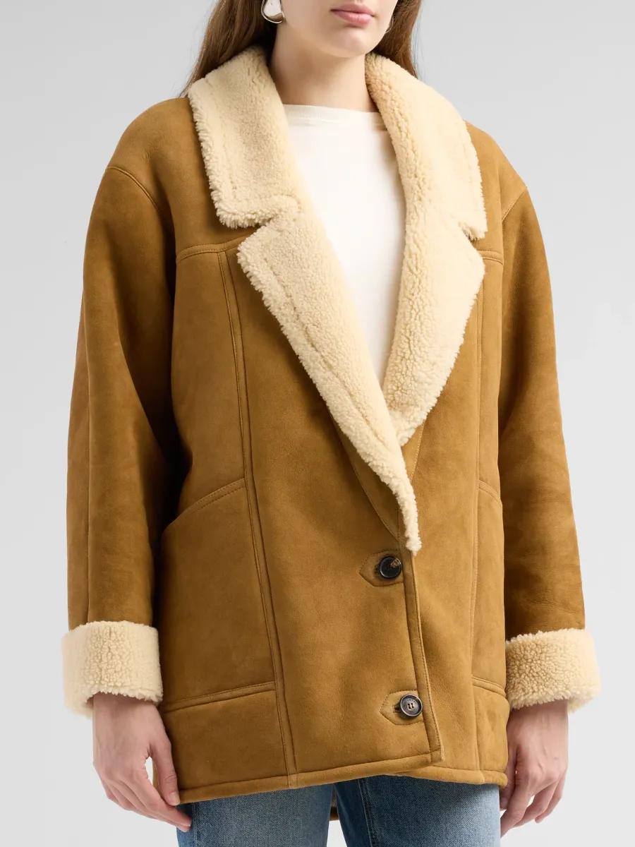 Nili Lotan Women's Noelle Shearling Coat | Thumbnail 4 Nili Lotan Women's Noelle Shearling Coat | Thumbnail 4