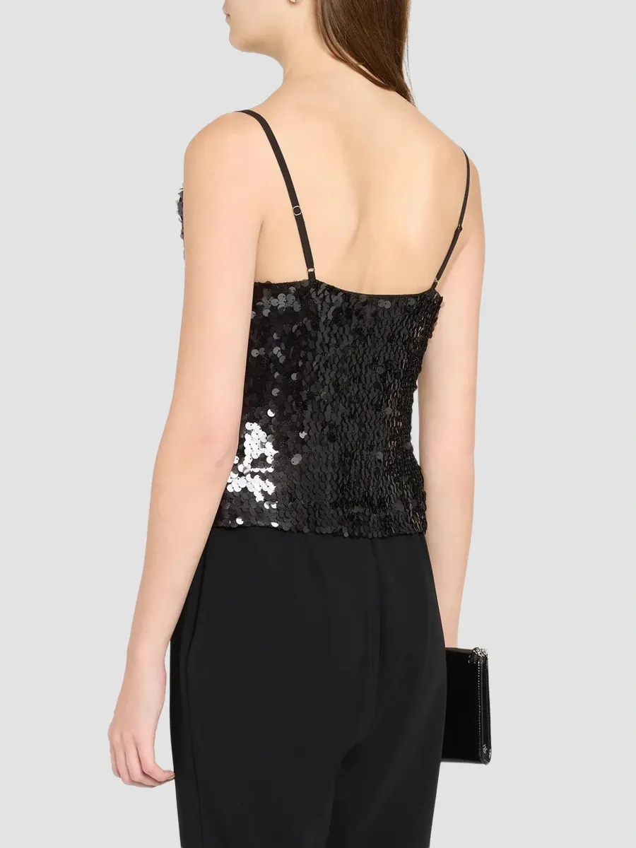 L'Agence Women's Calista Sequin Cowlneck Camisole | Thumbnail 3 L'Agence Women's Calista Sequin Cowlneck Camisole | Thumbnail 3
