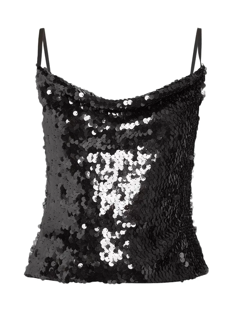 L'Agence Women's Calista Sequin Cowlneck Camisole