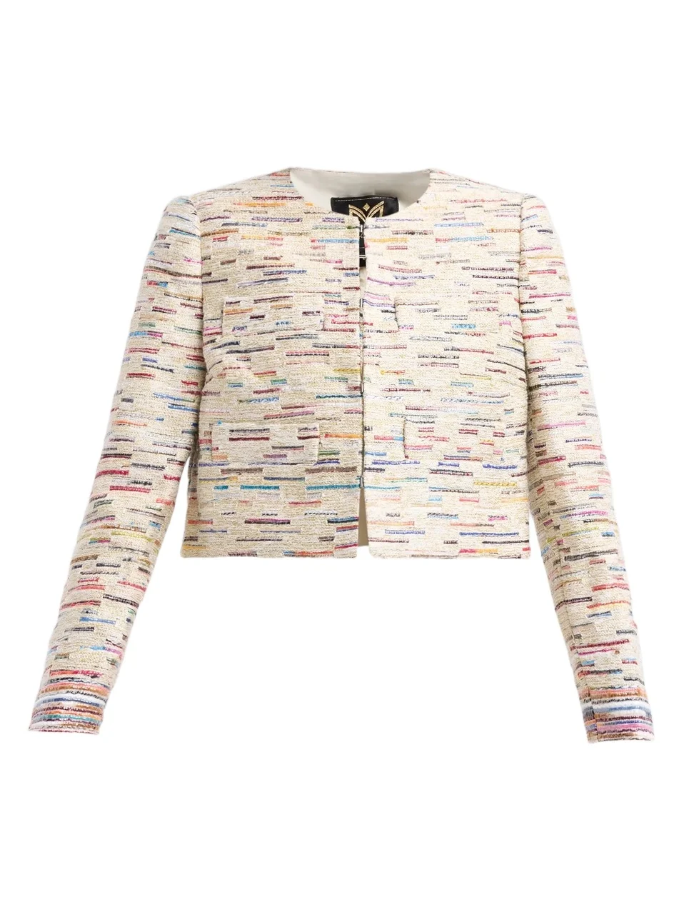 Milly Women's Pheobe Striped Tweed Crop Jacket
