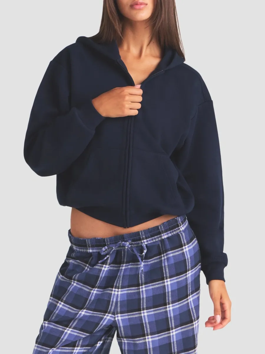 Skims Women's Cotton Fleece Zip-Up Hoodie | Thumbnail 4 Skims Women's Cotton Fleece Zip-Up Hoodie | Thumbnail 4