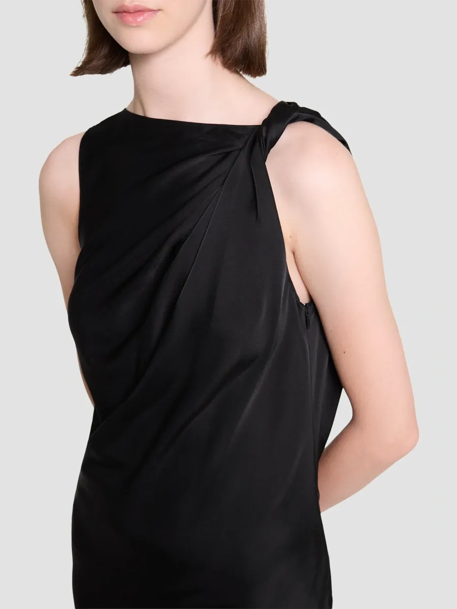 Theory Women's Satin Drapes Bias-Cut Midi Dress | Thumbnail 4 Theory Women's Satin Drapes Bias-Cut Midi Dress | Thumbnail 4