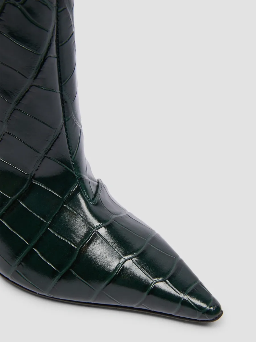 Roger Vivier Women's Choc 100MM Croc-Embossed Leather Ankle Boots | Thumbnail 5 Roger Vivier Women's Choc 100MM Croc-Embossed Leather Ankle Boots | Thumbnail 5