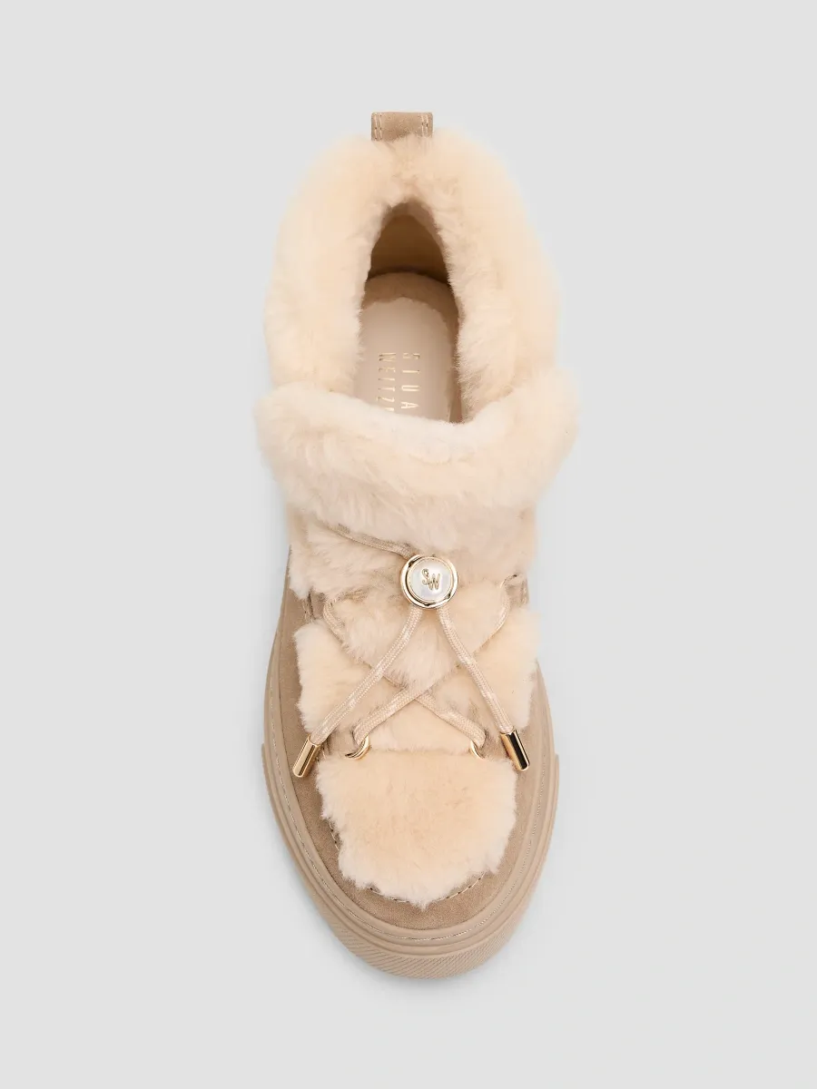Stuart Weitzman Women's Alpine 50MM Suede & Shearling Boots - Cream Icy Taupe | Thumbnail 6 Stuart Weitzman Women's Alpine 50MM Suede & Shearling Boots - Cream Icy Taupe | Thumbnail 6