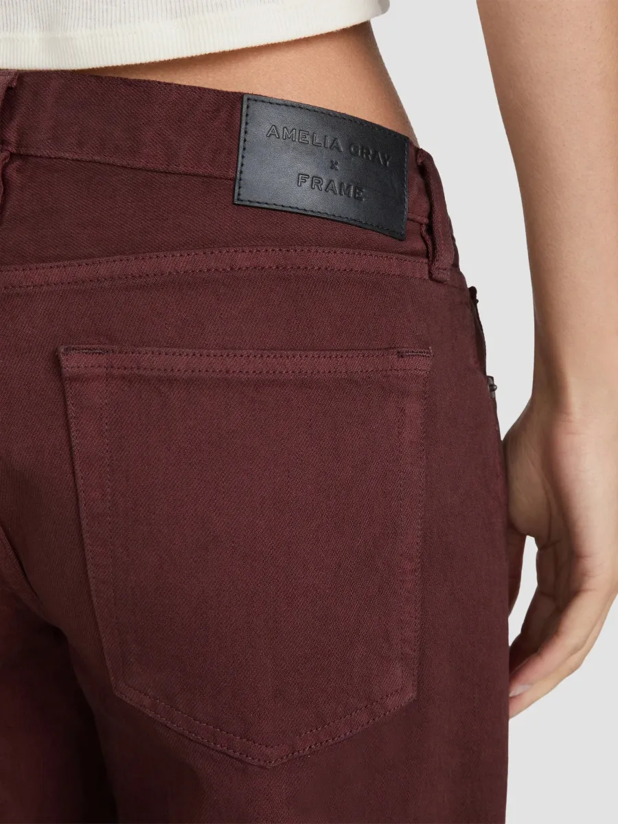 Frame Women's The Pixie Gray Low-Rise Wide-Leg Jeans | Thumbnail 6 Frame Women's The Pixie Gray Low-Rise Wide-Leg Jeans | Thumbnail 6