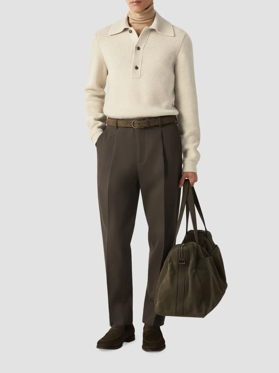 Zegna Men's Oasi Cashmere Polo Shirt | Thumbnail 2