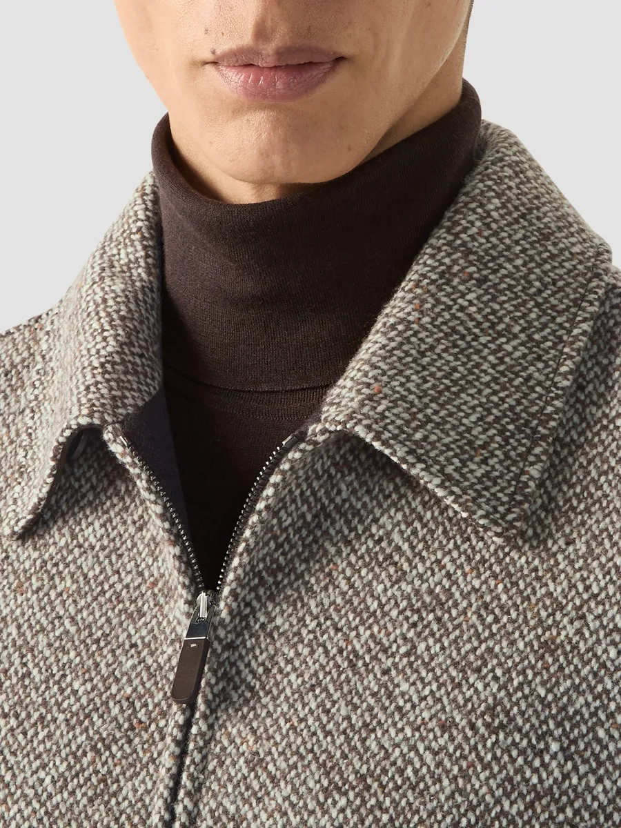 Zegna Men's Wool Silk and Cashmere Blouson Jacket | Thumbnail 5 Zegna Men's Wool Silk and Cashmere Blouson Jacket | Thumbnail 5