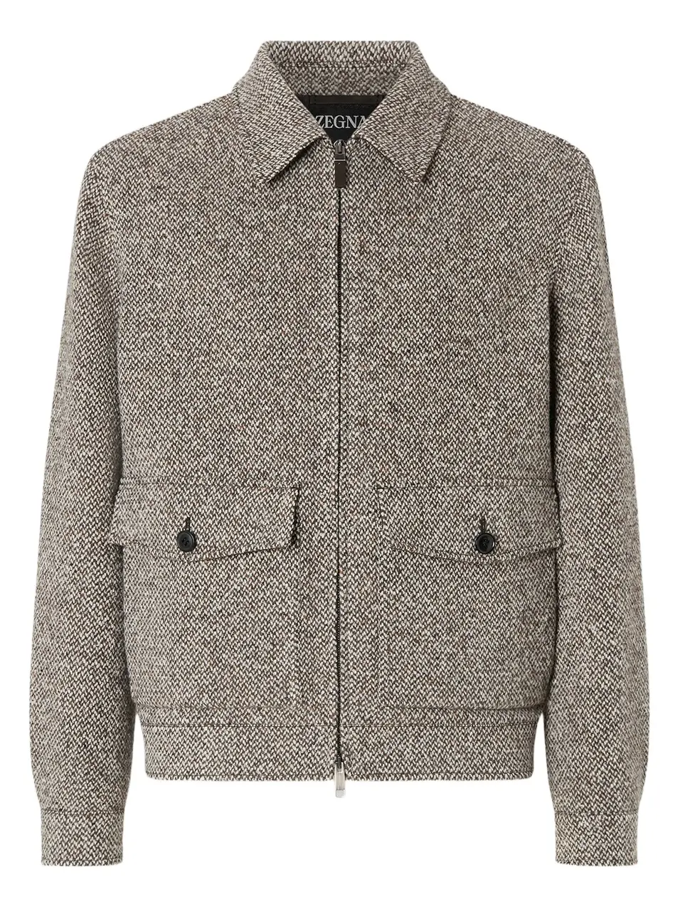 Zegna Men's Wool Silk and Cashmere Blouson Jacket