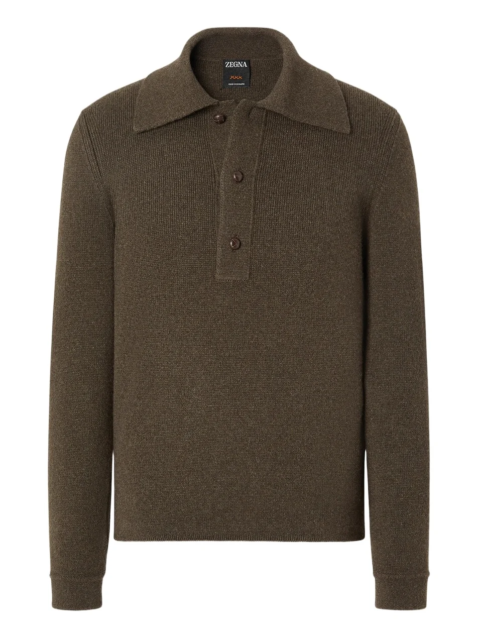 Zegna Men's Oasi Cashmere Polo Shirt