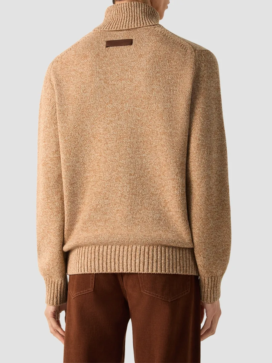 Zegna Men's Oasi Cashmere Turtleneck Sweater | Thumbnail 4 Zegna Men's Oasi Cashmere Turtleneck Sweater | Thumbnail 4
