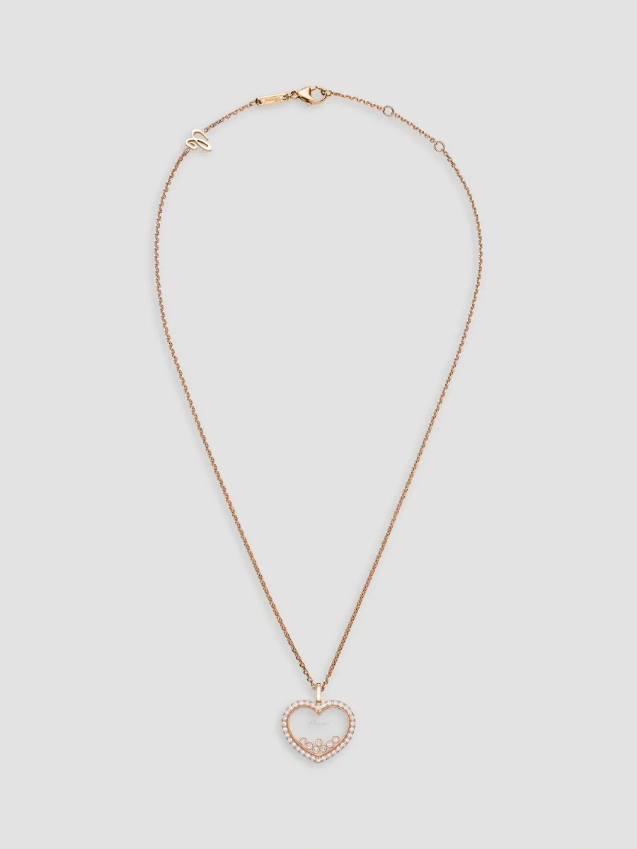 Chopard Women's Happy Diamonds Large Icons 18K Rose Gold & 1.07 TCW Diamond Heart Pendant Necklace | Thumbnail 2