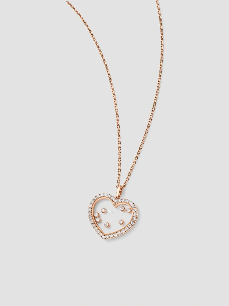 Chopard Women's Happy Diamonds Large Icons 18K Rose Gold & 1.07 TCW Diamond Heart Pendant Necklace | Thumbnail 3