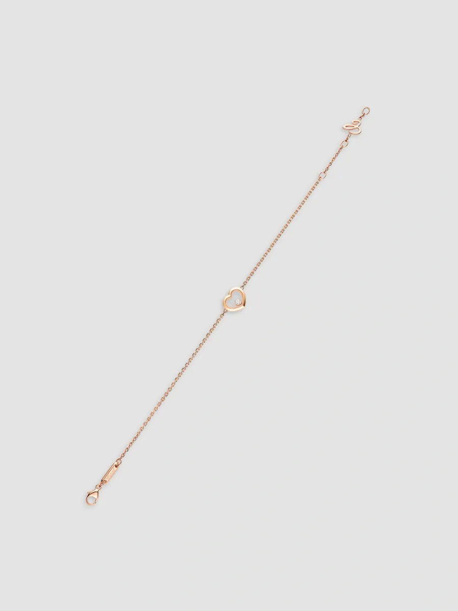 Chopard Women's Happy Diamonds 18K Rose Gold & 0.05 TCW Diamond Heart Chain Bracelet | Thumbnail 2