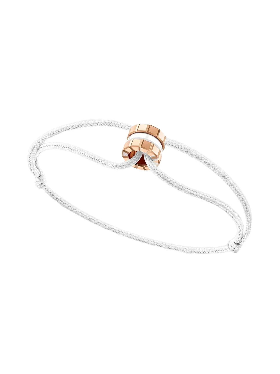 Chopard Women's Ice Cube 18K Rose Gold & Ceramic Cord Bracelet