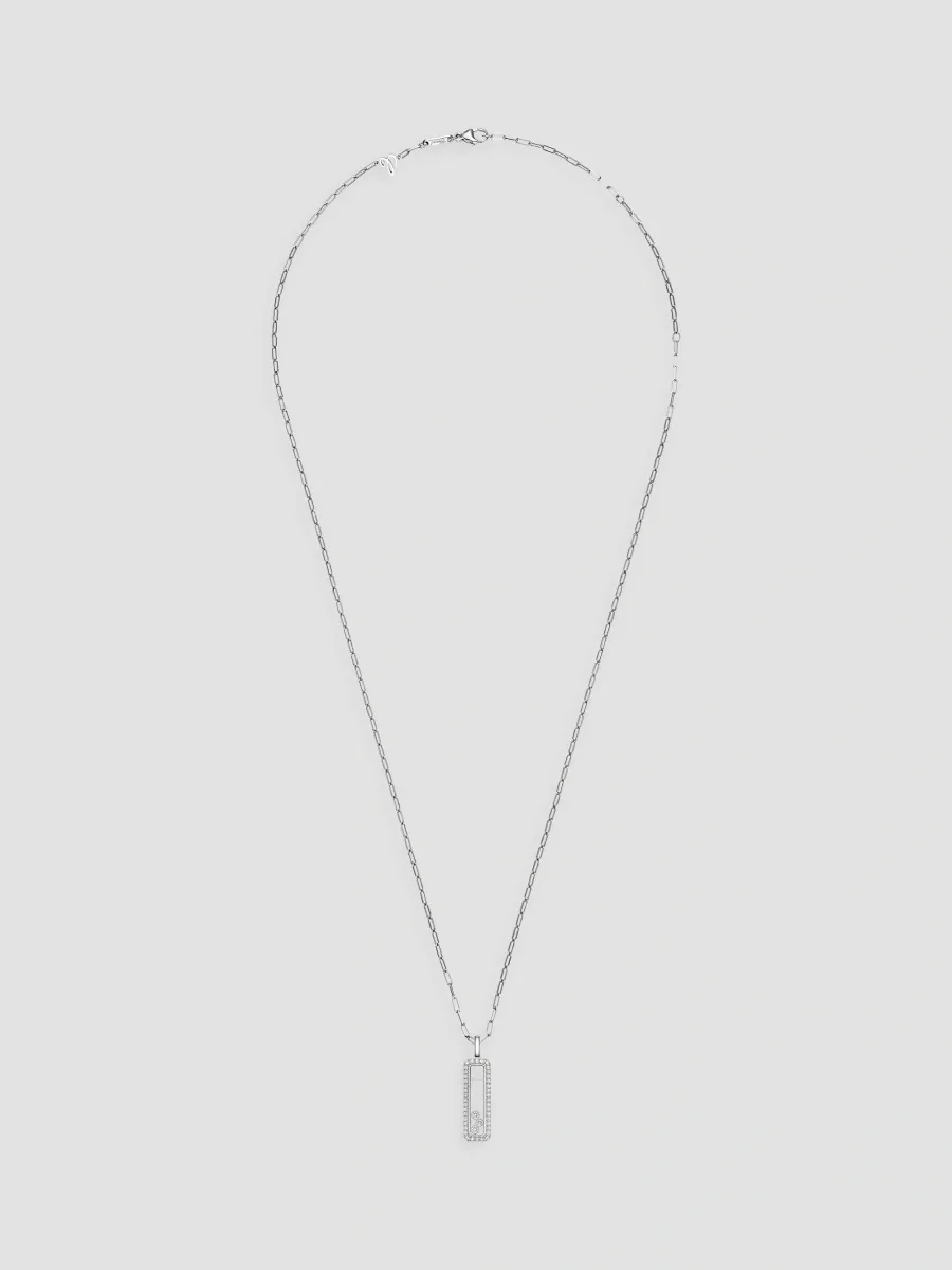 Chopard Women's Happy Diamonds Medium Icons 18K White Gold & 0.43 TCW Diamond Rectangle Pendant Necklace | Thumbnail 2 Chopard Women's Happy Diamonds Medium Icons 18K White Gold & 0.43 TCW Diamond Rectangle Pendant Necklace | Thumbnail 2