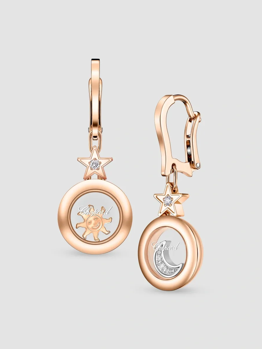 Chopard Women's Happy Diamonds Icons Moon and Stars 18K Rose Gold & 0.05 TCW Diamond Drop Earrings | Thumbnail 2 Chopard Women's Happy Diamonds Icons Moon and Stars 18K Rose Gold & 0.05 TCW Diamond Drop Earrings | Thumbnail 2