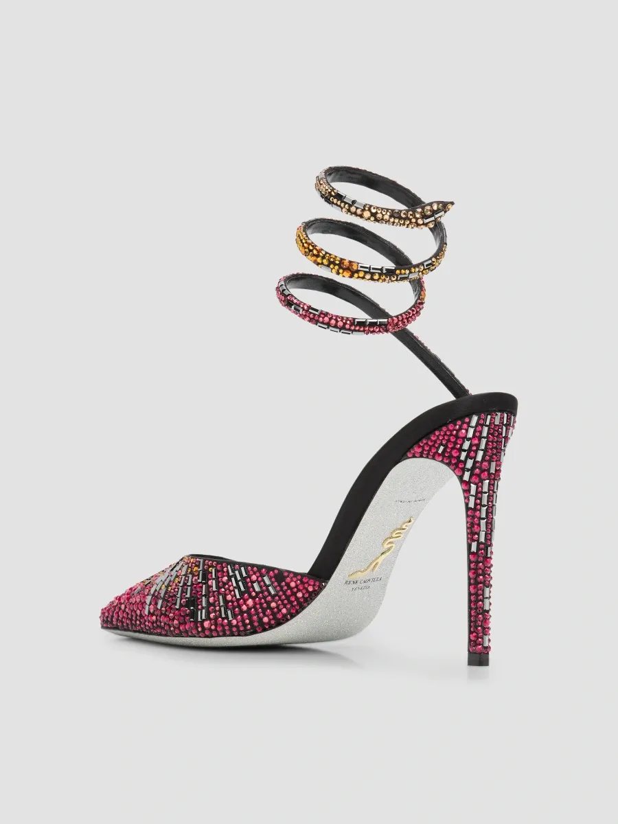 René Caovilla Women's Rhinestone & Mirror-Embellished 105MM Ankle-Strap Pumps | Thumbnail 4 René Caovilla Women's Rhinestone & Mirror-Embellished 105MM Ankle-Strap Pumps | Thumbnail 4