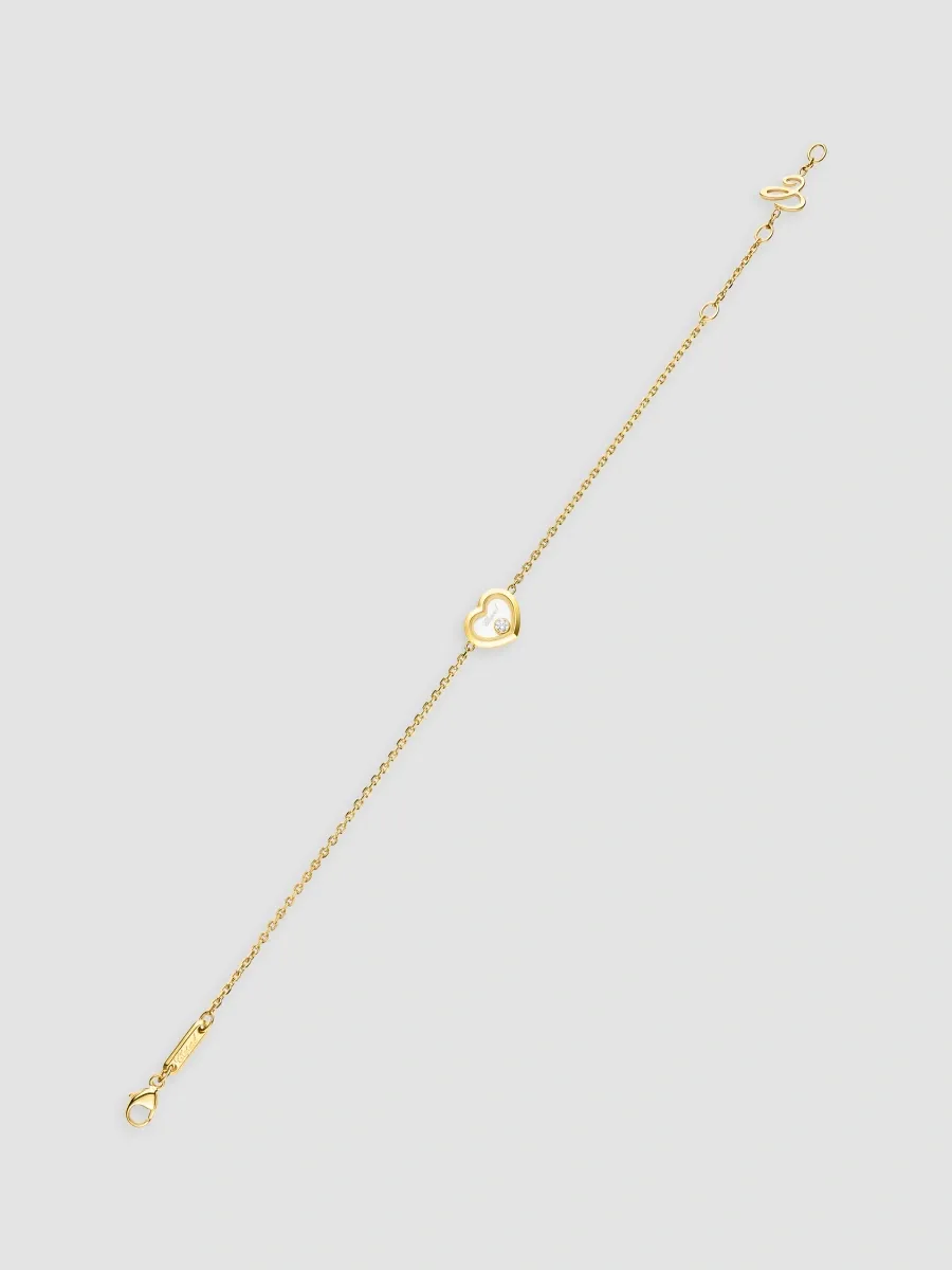 Chopard Women's Happy Diamonds 18K Yellow Gold & 0.05 TCW Diamond Heart Chain Bracelet | Thumbnail 2