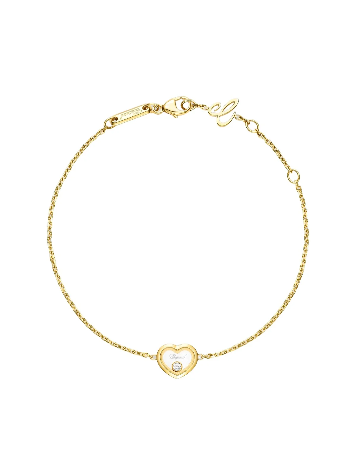 Women's Happy Diamonds 18K Yellow Gold & 0.05 TCW Diamond Heart Chain Bracelet Women's Happy Diamonds 18K Yellow Gold & 0.05 TCW Diamond Heart Chain Bracelet