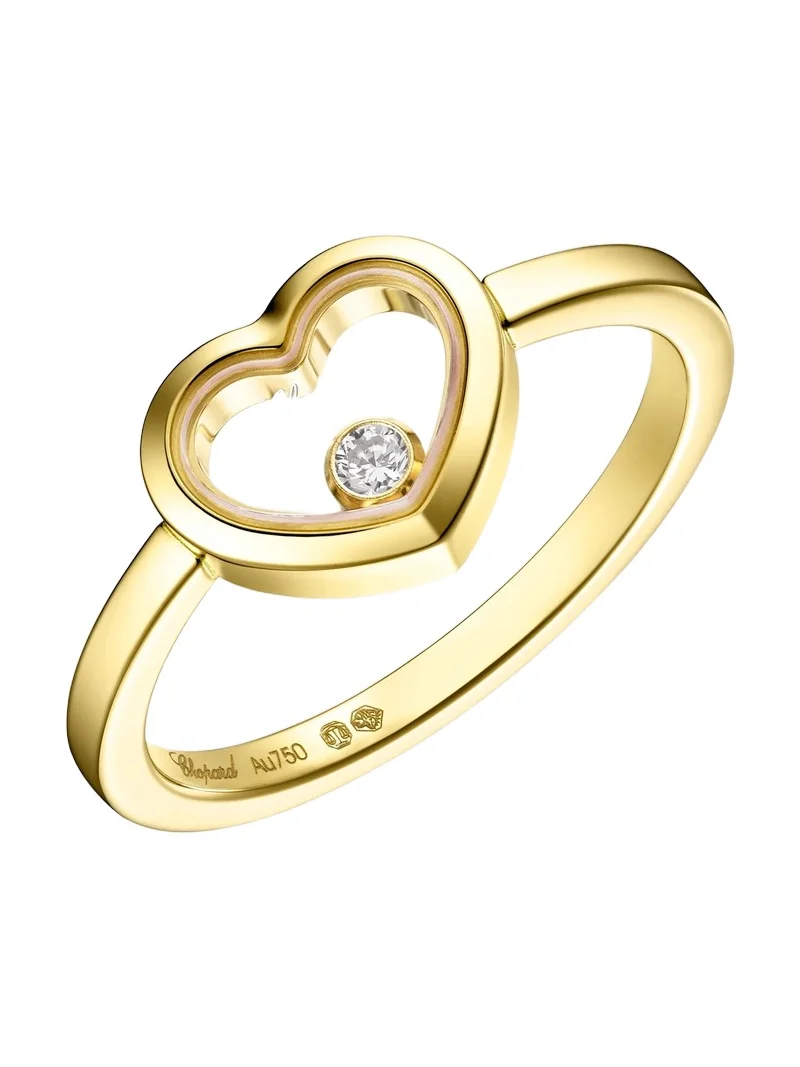 Women's Happy Diamonds Icons 18K Yellow Gold & 0.05 TCW Diamond Heart Ring