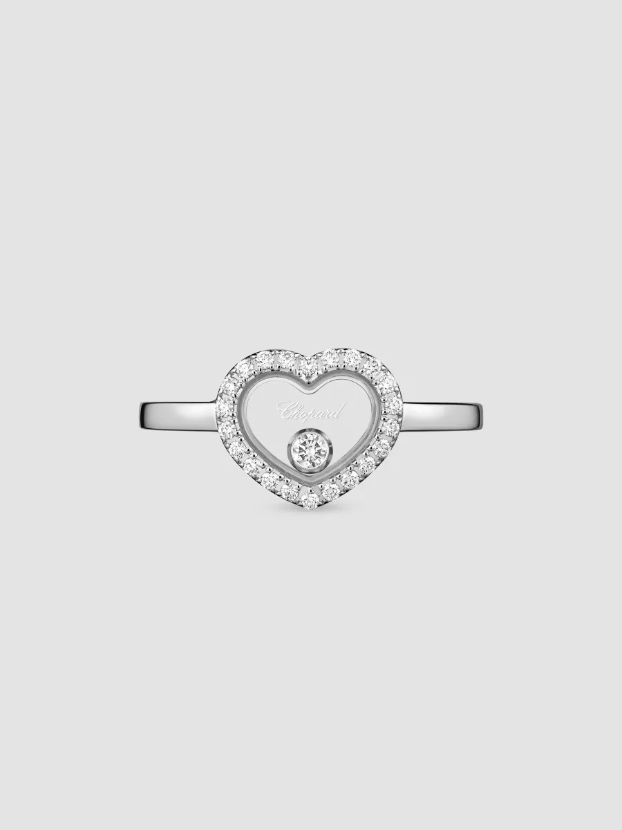 Chopard Women's Happy Diamonds 18K White Gold & 0.16 TCW Diamond Heart Ring | Thumbnail 2 Chopard Women's Happy Diamonds 18K White Gold & 0.16 TCW Diamond Heart Ring | Thumbnail 2