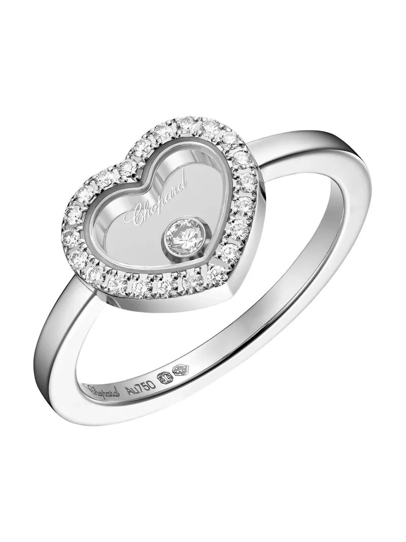 Women's Happy Diamonds 18K White Gold & 0.16 TCW Diamond Heart Ring Women's Happy Diamonds 18K White Gold & 0.16 TCW Diamond Heart Ring