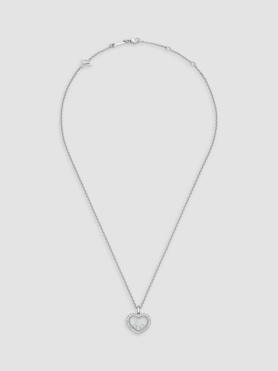 Chopard Women's Happy Diamonds Medium Icons 18K White Gold & 0.38 TCW Diamond Heart Pendant Necklace | Thumbnail 2 Chopard Women's Happy Diamonds Medium Icons 18K White Gold & 0.38 TCW Diamond Heart Pendant Necklace | Thumbnail 2