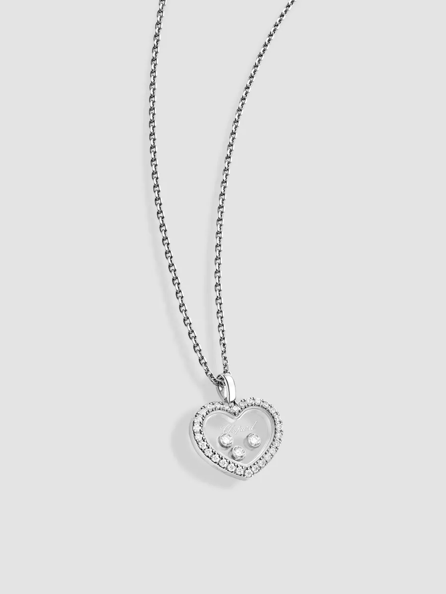 Chopard Women's Happy Diamonds Medium Icons 18K White Gold & 0.38 TCW Diamond Heart Pendant Necklace | Thumbnail 3 Chopard Women's Happy Diamonds Medium Icons 18K White Gold & 0.38 TCW Diamond Heart Pendant Necklace | Thumbnail 3