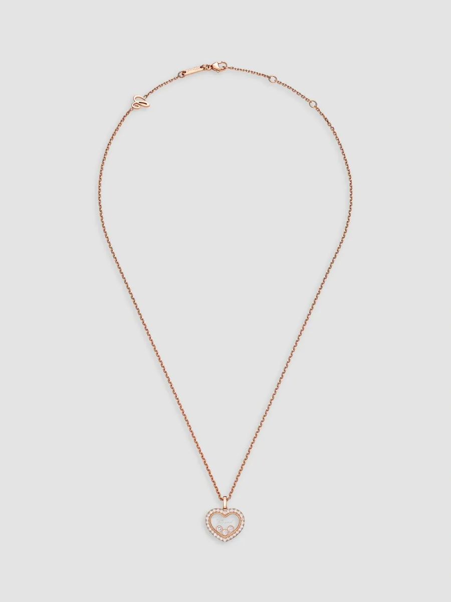 Chopard Women's Happy Diamonds Medium Icons 18K Rose Gold & 0.38 TCW Diamond Heart Pendant Necklace | Thumbnail 2 Chopard Women's Happy Diamonds Medium Icons 18K Rose Gold & 0.38 TCW Diamond Heart Pendant Necklace | Thumbnail 2