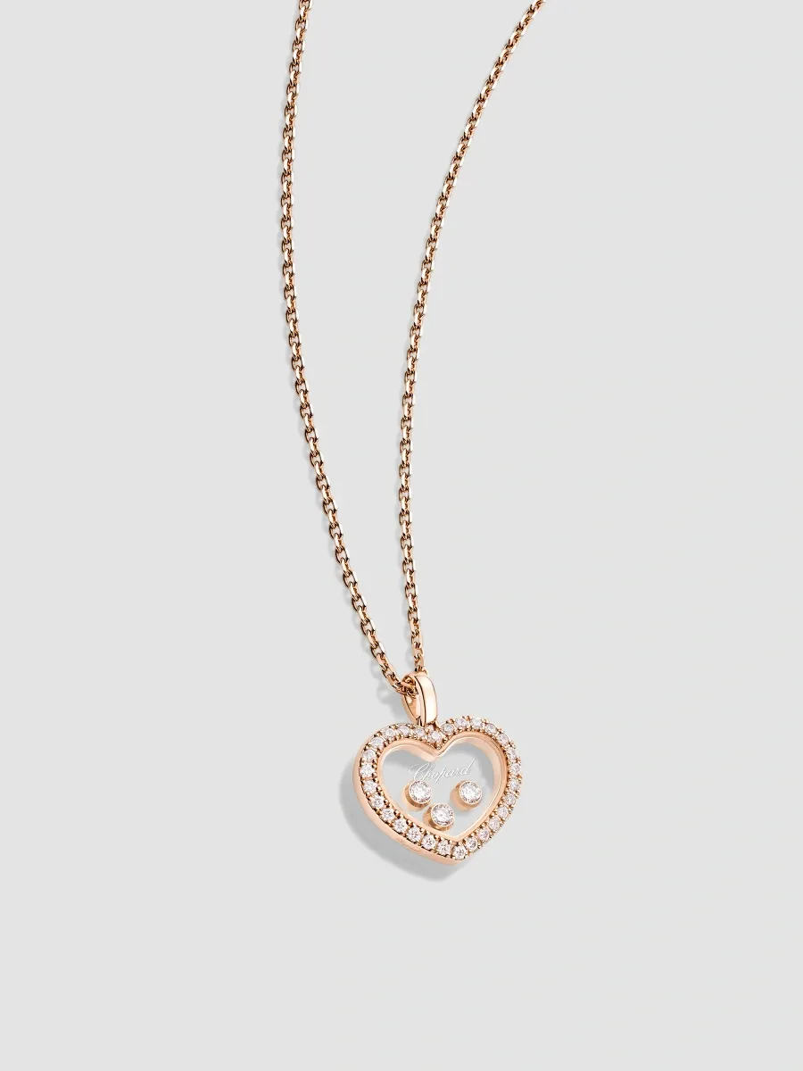 Chopard Women's Happy Diamonds Medium Icons 18K Rose Gold & 0.38 TCW Diamond Heart Pendant Necklace | Thumbnail 3 Chopard Women's Happy Diamonds Medium Icons 18K Rose Gold & 0.38 TCW Diamond Heart Pendant Necklace | Thumbnail 3