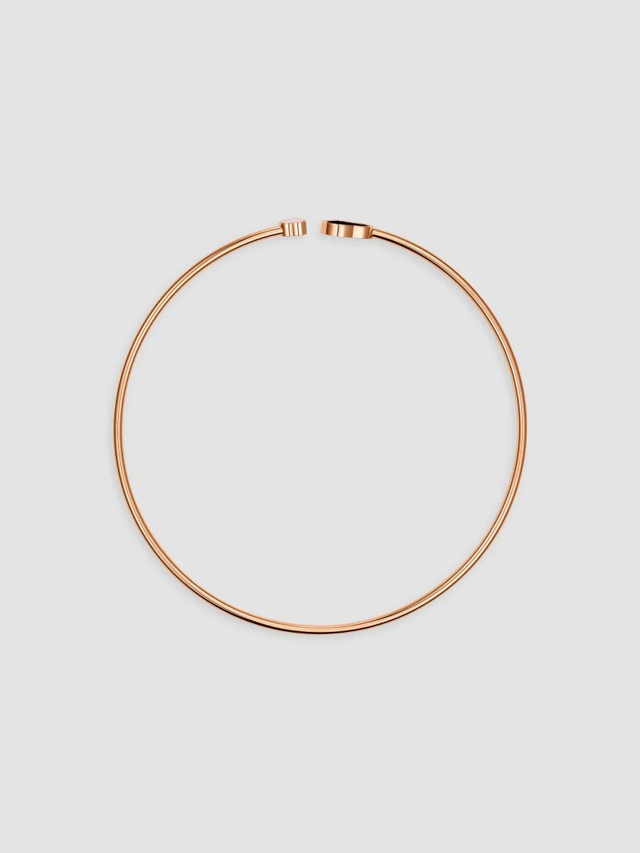 Chopard Women's Happy Hearts 18K Rose Gold, Onyx & 0.05 TCW Diamond Collar Necklace | Thumbnail 2