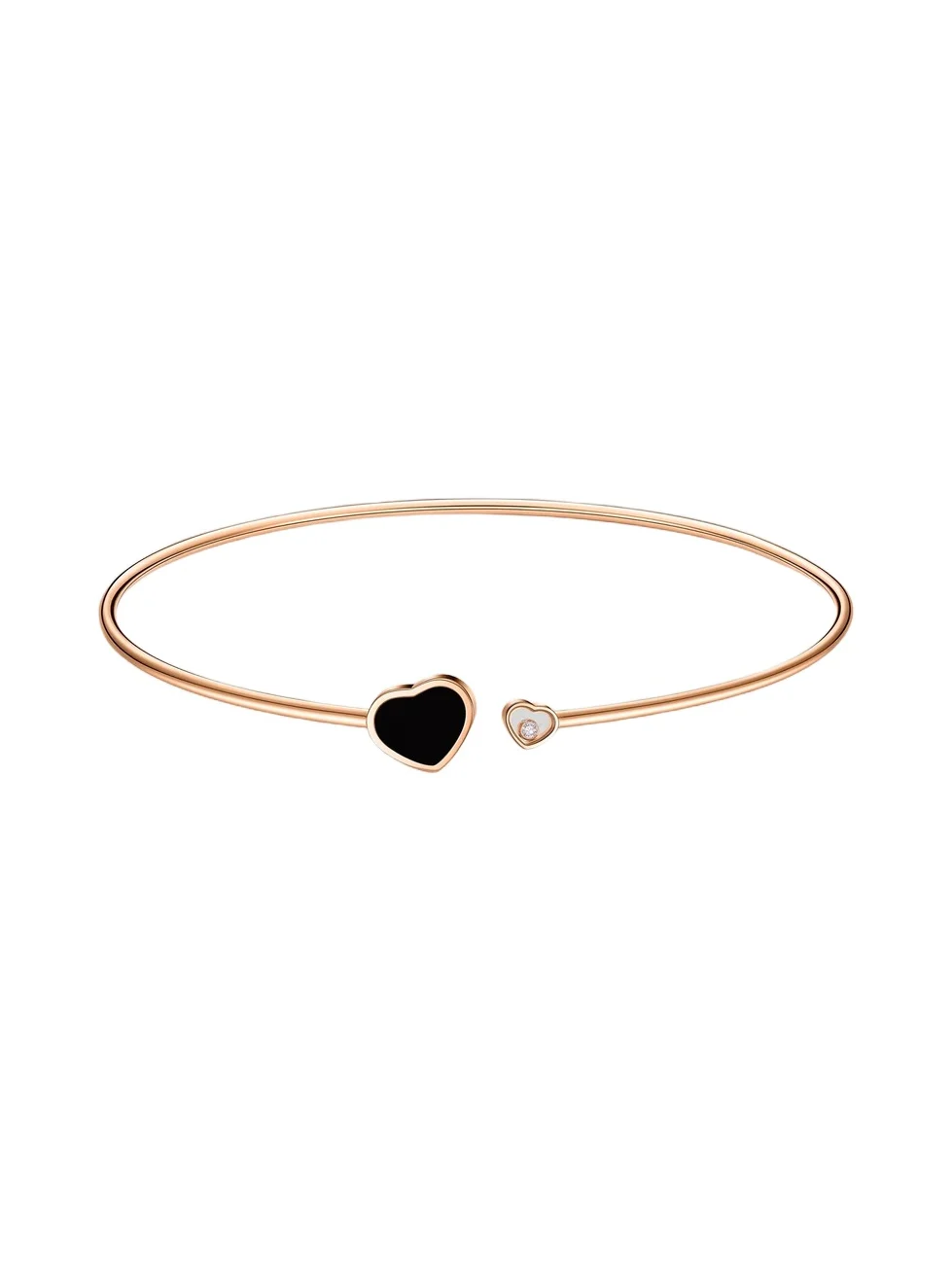 Women's Happy Hearts 18K Rose Gold, Onyx & 0.05 TCW Diamond Collar Necklace Women's Happy Hearts 18K Rose Gold, Onyx & 0.05 TCW Diamond Collar Necklace