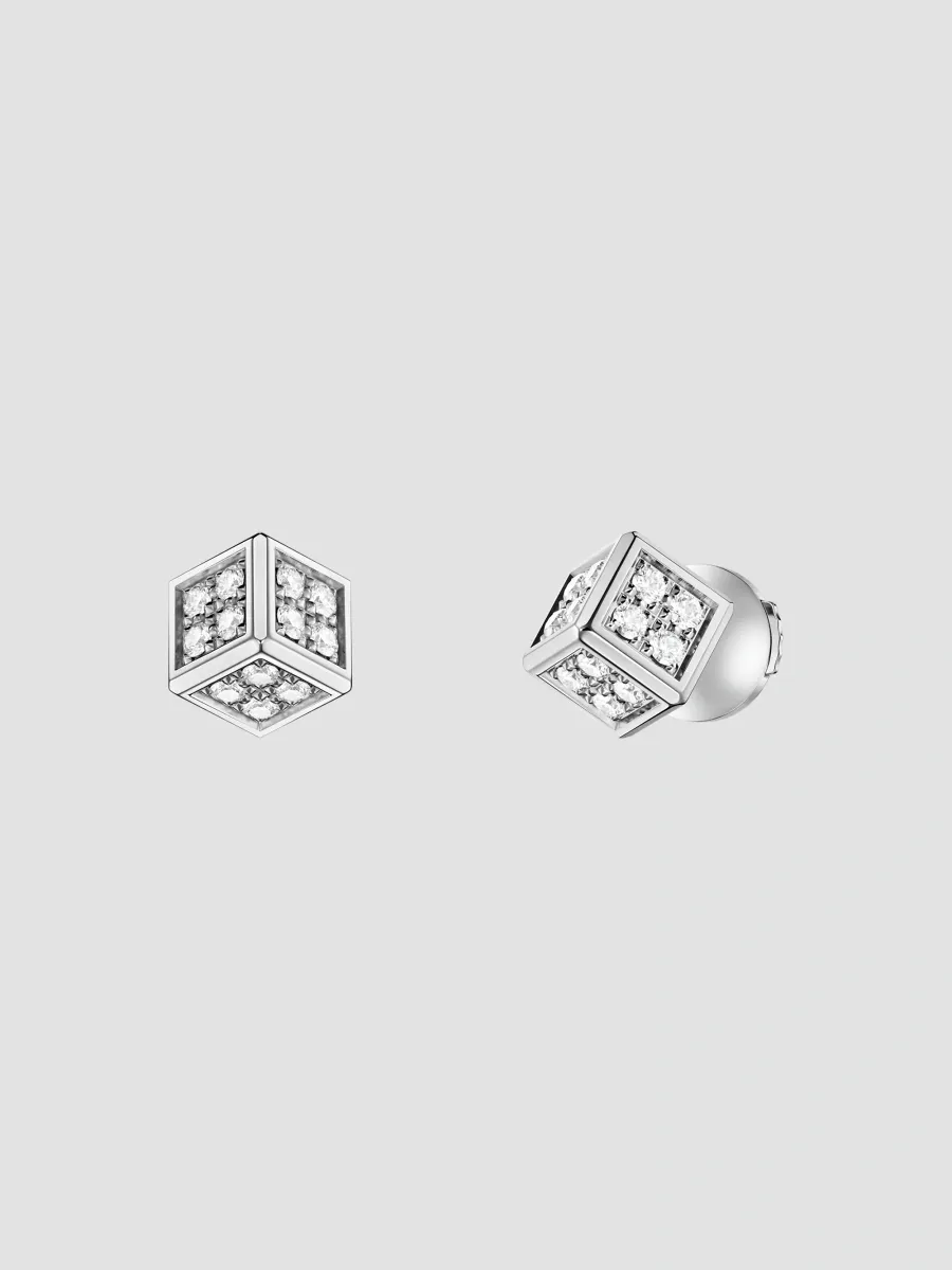 Chopard Women's Ice Cube Be Cube 18K White Gold & 0.36 TCW Pavé Diamond Stud Earrings | Thumbnail 2
