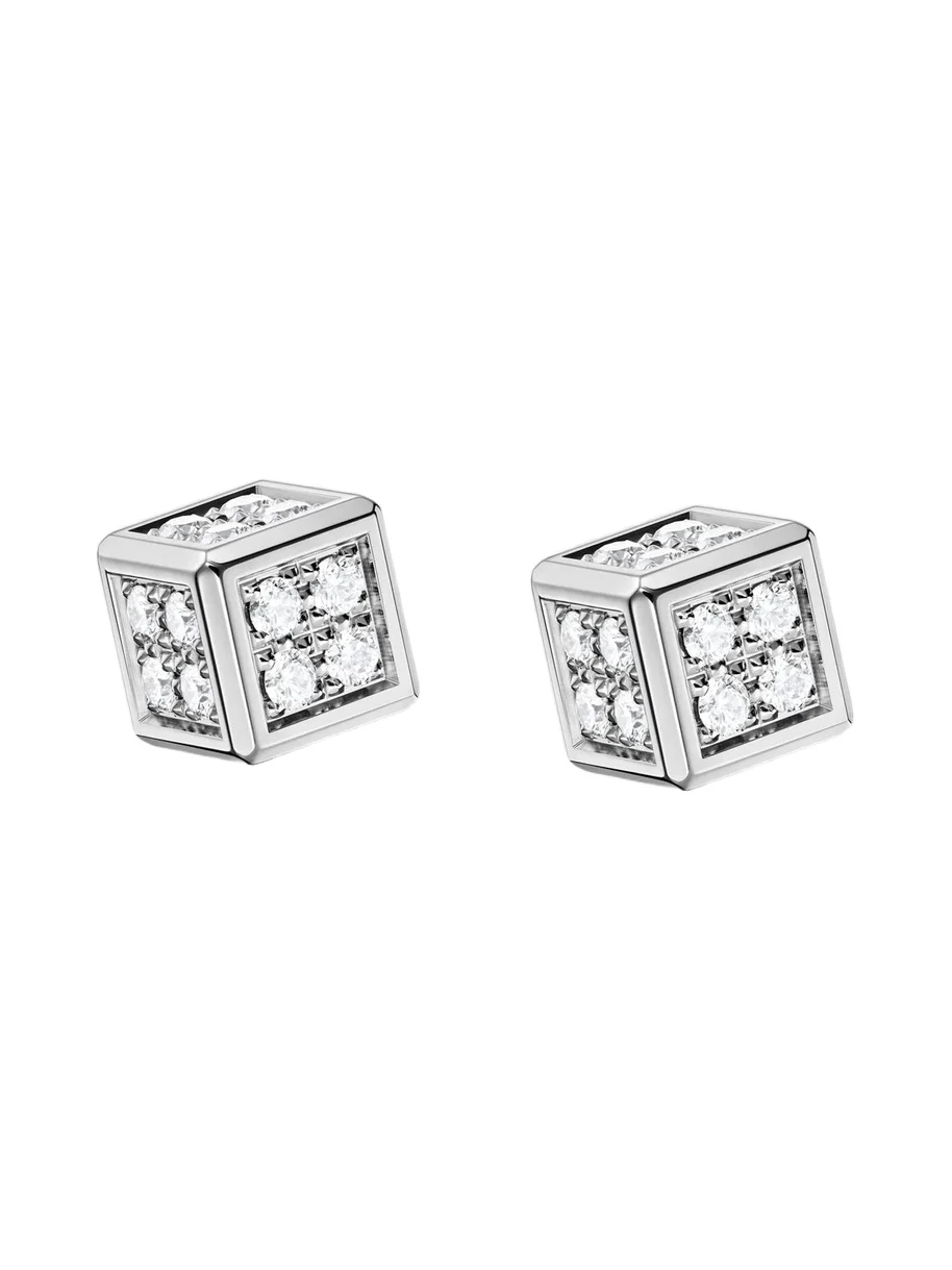 Chopard Women's Ice Cube Be Cube 18K White Gold & 0.36 TCW Pavé Diamond Stud Earrings