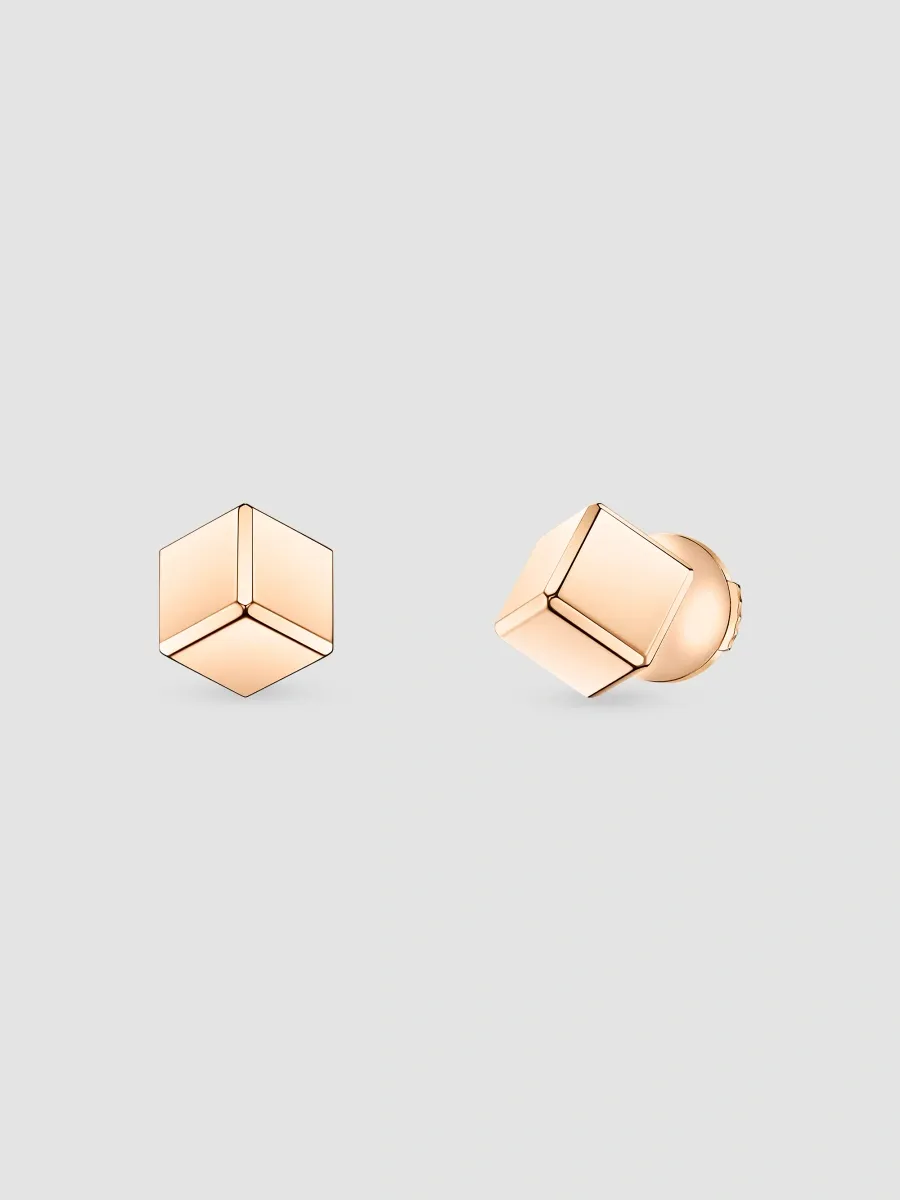 Chopard Women's Ice Cube Be Cube 18K Rose Gold Stud Earrings | Thumbnail 2 Chopard Women's Ice Cube Be Cube 18K Rose Gold Stud Earrings | Thumbnail 2