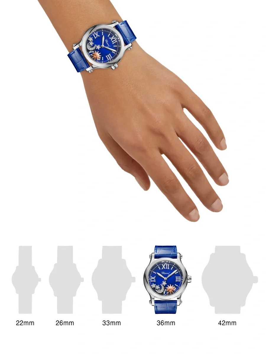Chopard Women's Happy Sport Automatic Stainless Steel Sapphire & Diamond Leather Strap Watch | Thumbnail 2 Chopard Women's Happy Sport Automatic Stainless Steel Sapphire & Diamond Leather Strap Watch | Thumbnail 2