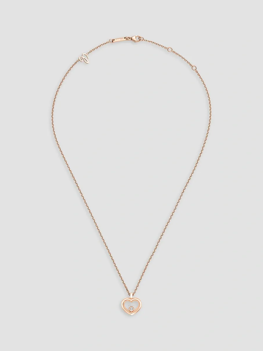 Chopard Women's Happy Diamonds Small Icons 18K Rose Gold & 0.05 TCW Diamond Heart Pendant Necklace | Thumbnail 2