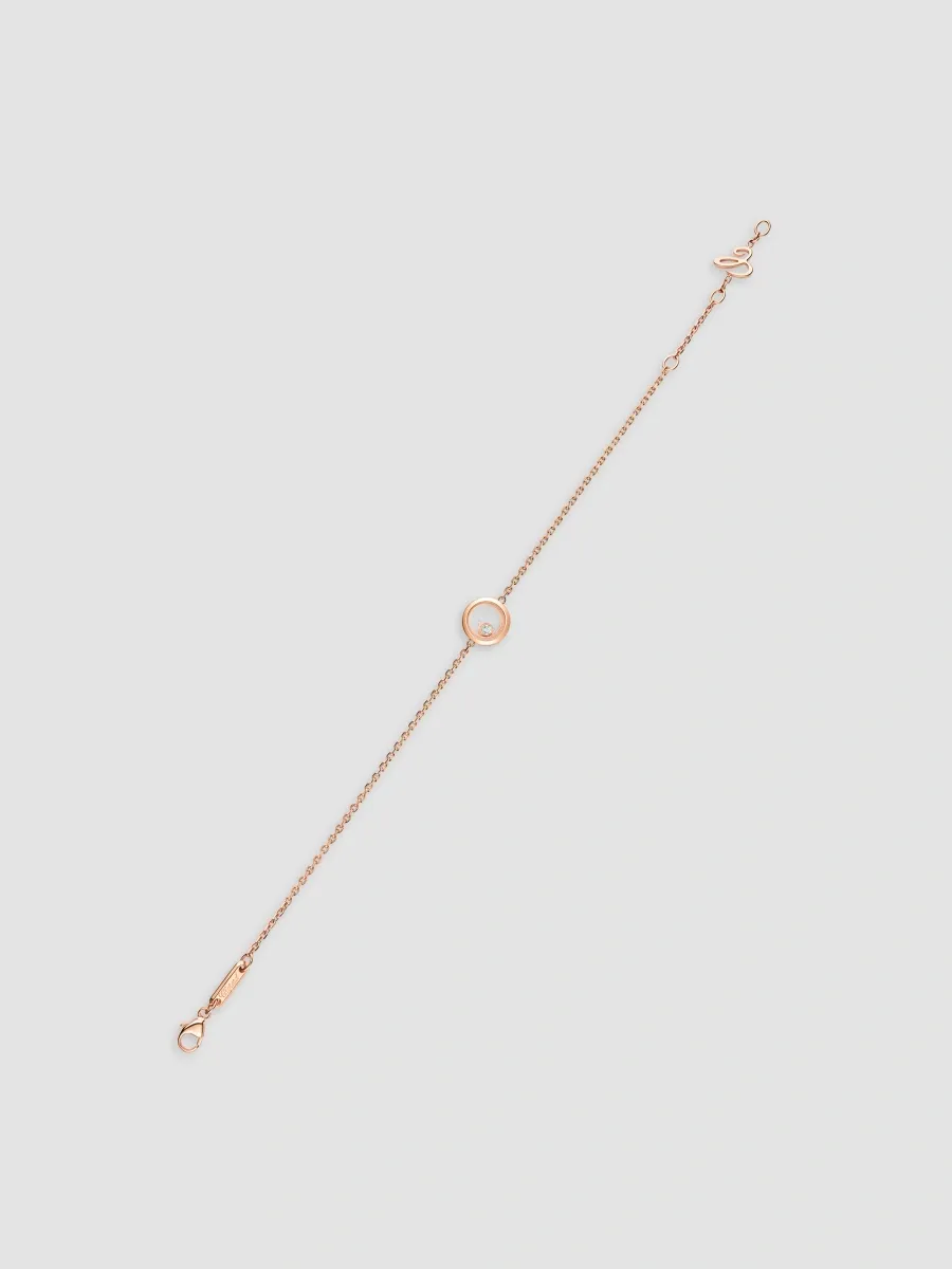 Chopard Women's Happy Diamonds Small Icons 18K Rose Gold & 0.05 TCW Diamond Circle Chain Bracelet | Thumbnail 2