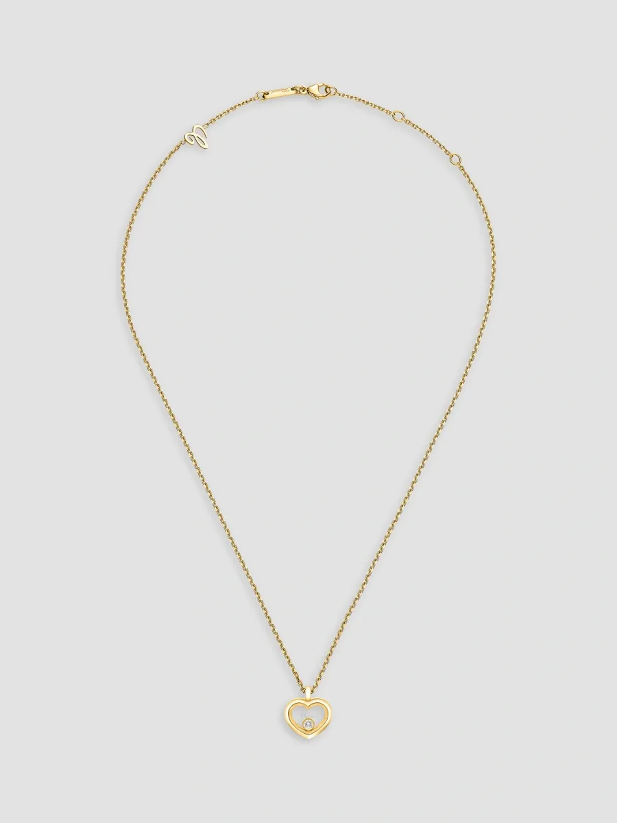 Chopard Women's Happy Diamonds 18K Yellow Gold & 0.05 TCW Diamond Heart Pendant Necklace | Thumbnail 2 Chopard Women's Happy Diamonds 18K Yellow Gold & 0.05 TCW Diamond Heart Pendant Necklace | Thumbnail 2