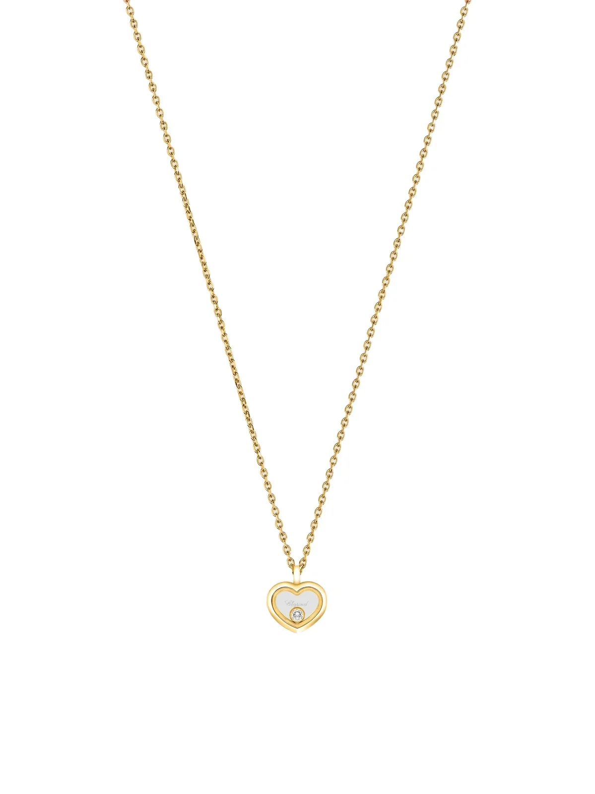 Chopard Women's Happy Diamonds 18K Yellow Gold & 0.05 TCW Diamond Heart Pendant Necklace